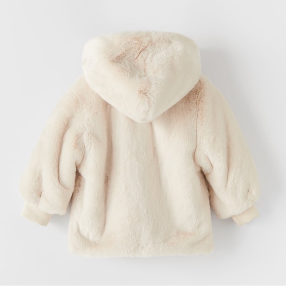 Zara Fur Jacket EUC 12-18mos - Picture 2 of 13